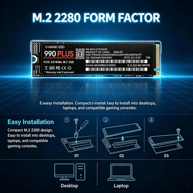 990 Plus NVMe M.2 2280 PCIe 4. - огляд і ціна M.2 Nvme 4Tb Pcie 4.0 Ssd
