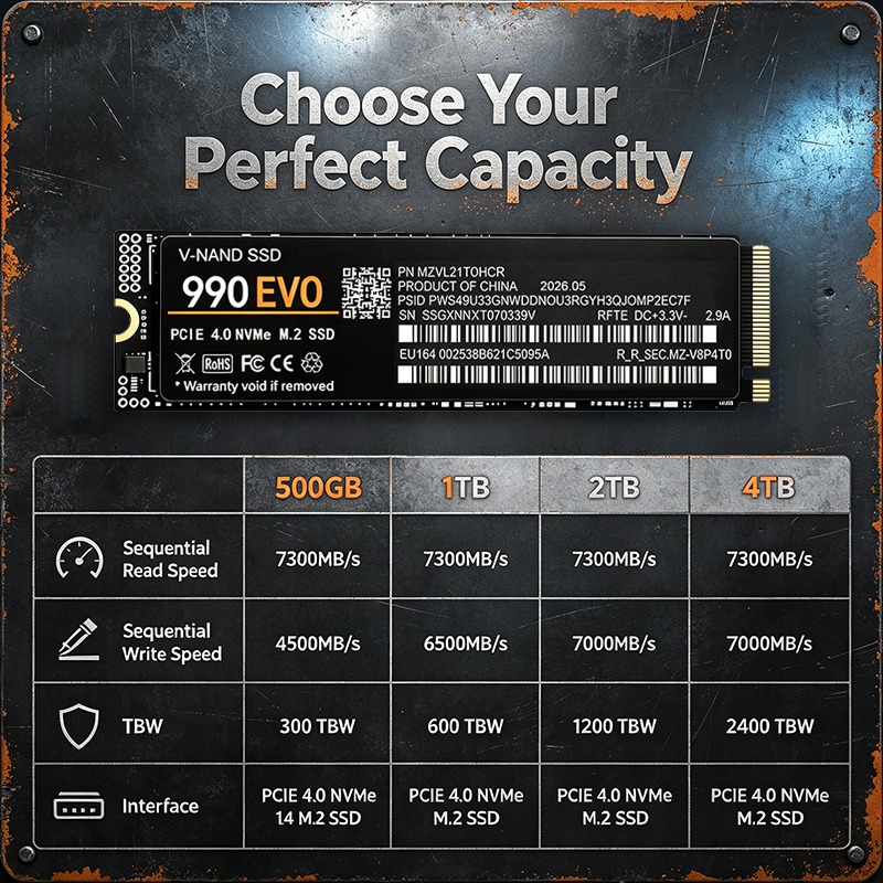 990 EVO M.2 2280 NVMe PCIe 4.0 - огляд і ціна M.2 Nvme 4Tb Pcie 4.0 Ssd